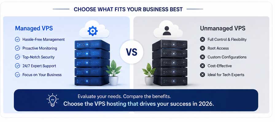 managed vs unmanaged vps hosting